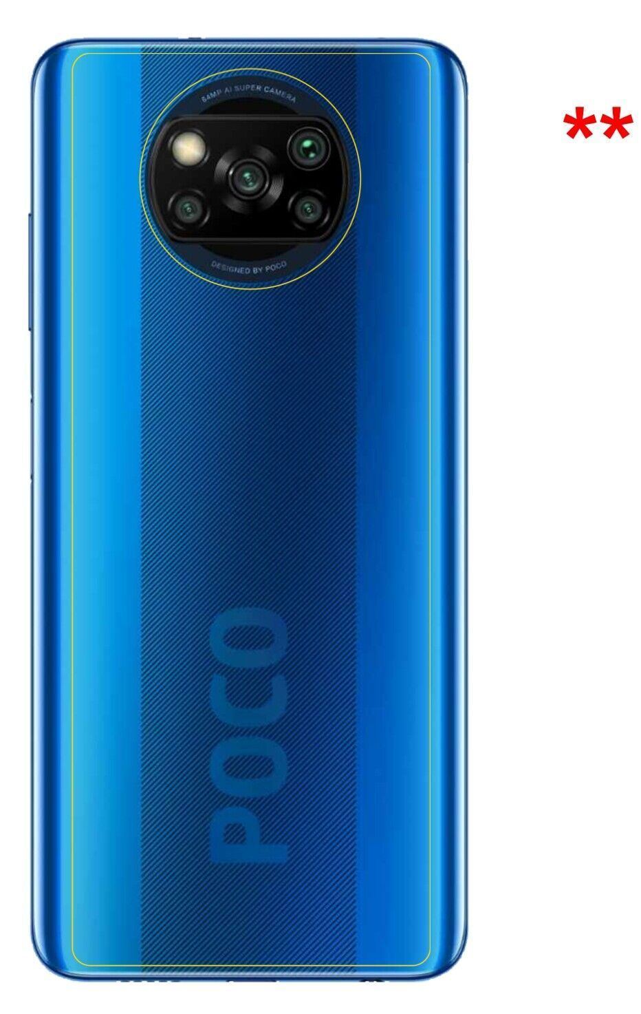 5x Schutzfolie klar für Poco X3 NFC Rückseite Disp (5)