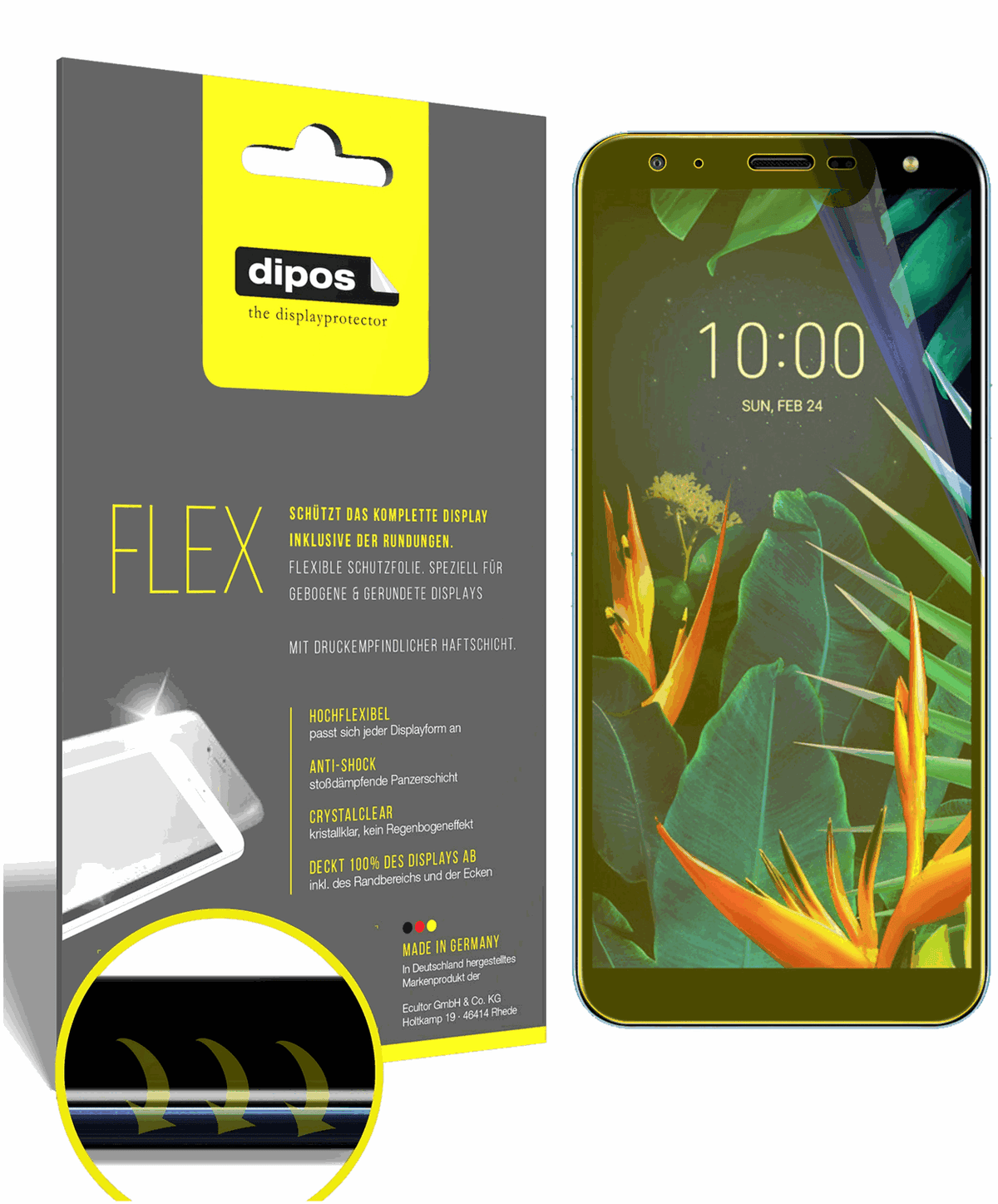 3x 3D Full Cover Schutzfolie für LG K40