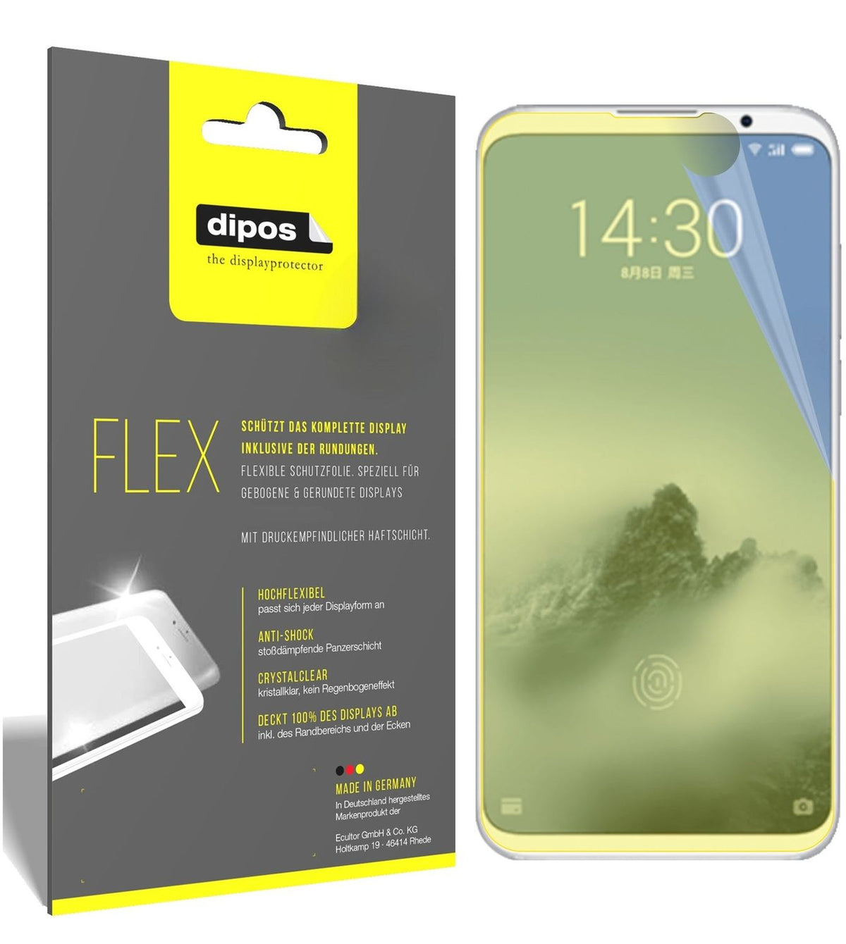 2x 3D Full Cover Schutzfolie für Meizu 16