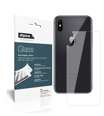 1x 9H Schutzfolie für Apple iPhone XS Rückseite Panzerfolie