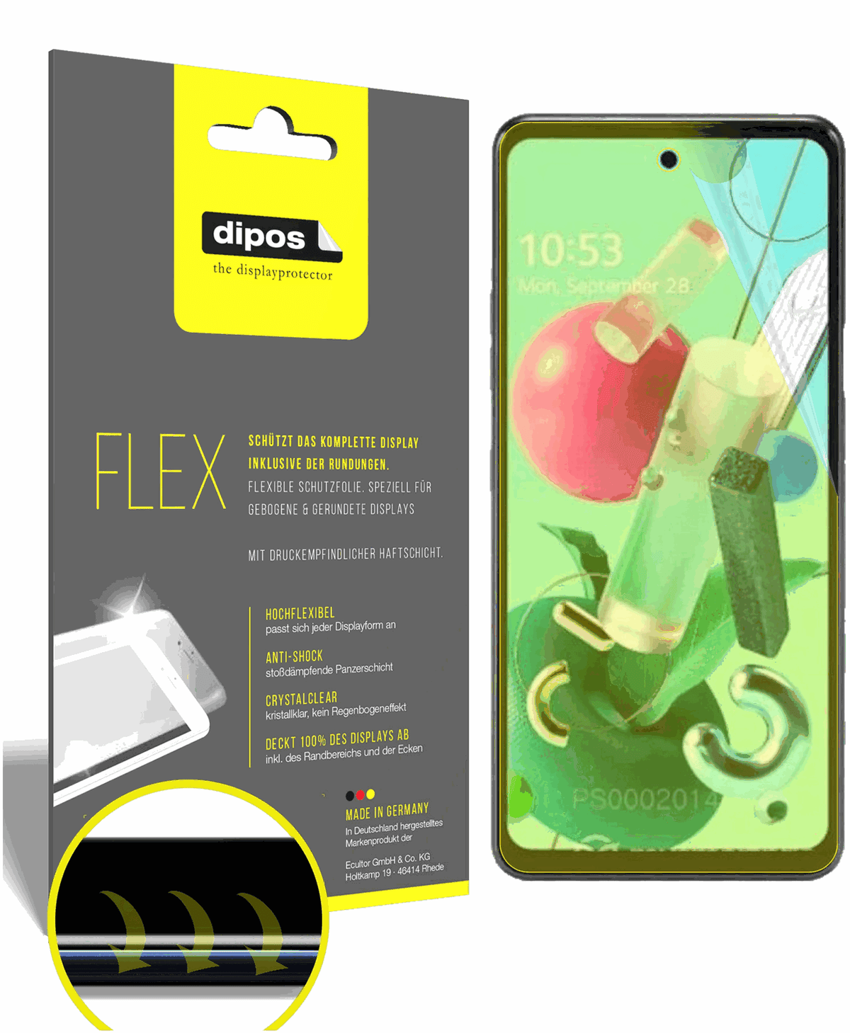 3x 3D Full Cover Schutzfolie für LG Q92