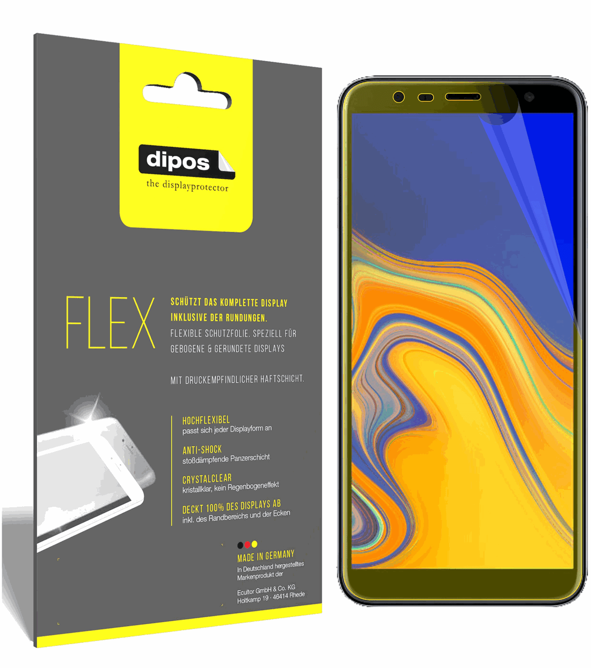 3x 3D Full Cover Schutzfolie für Samsung Galaxy J6 Plus (2018)