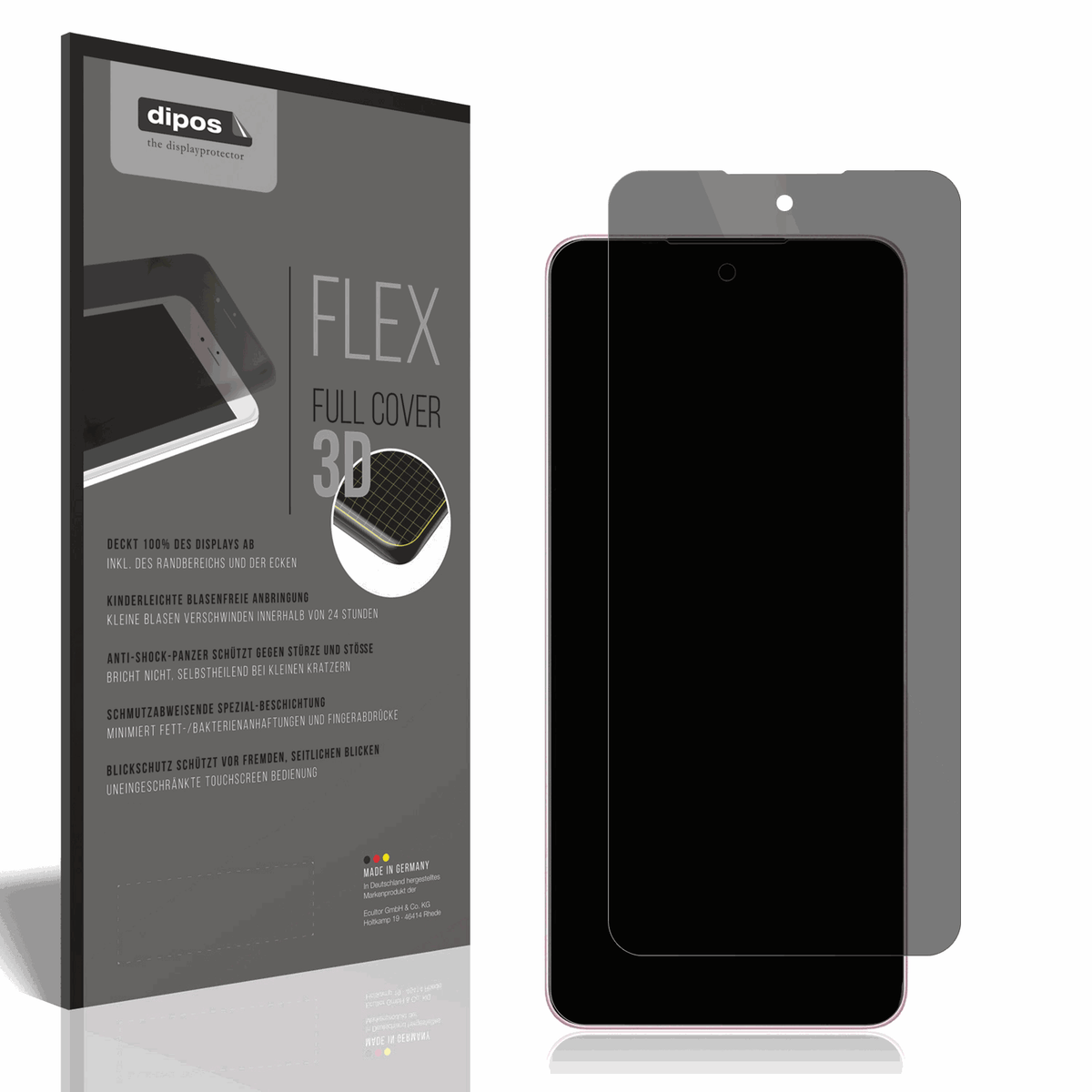 Full Cover Privacy Blickschutzfolie für Oppo A5 Energy