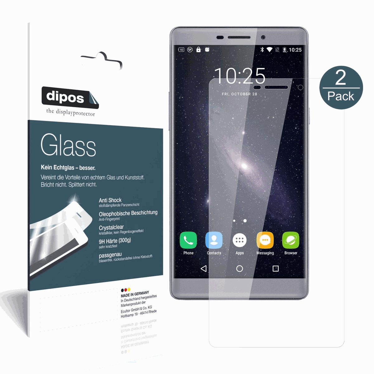 2x 9H Schutzfolie für VKWORLD T1 Plus Panzerfolie