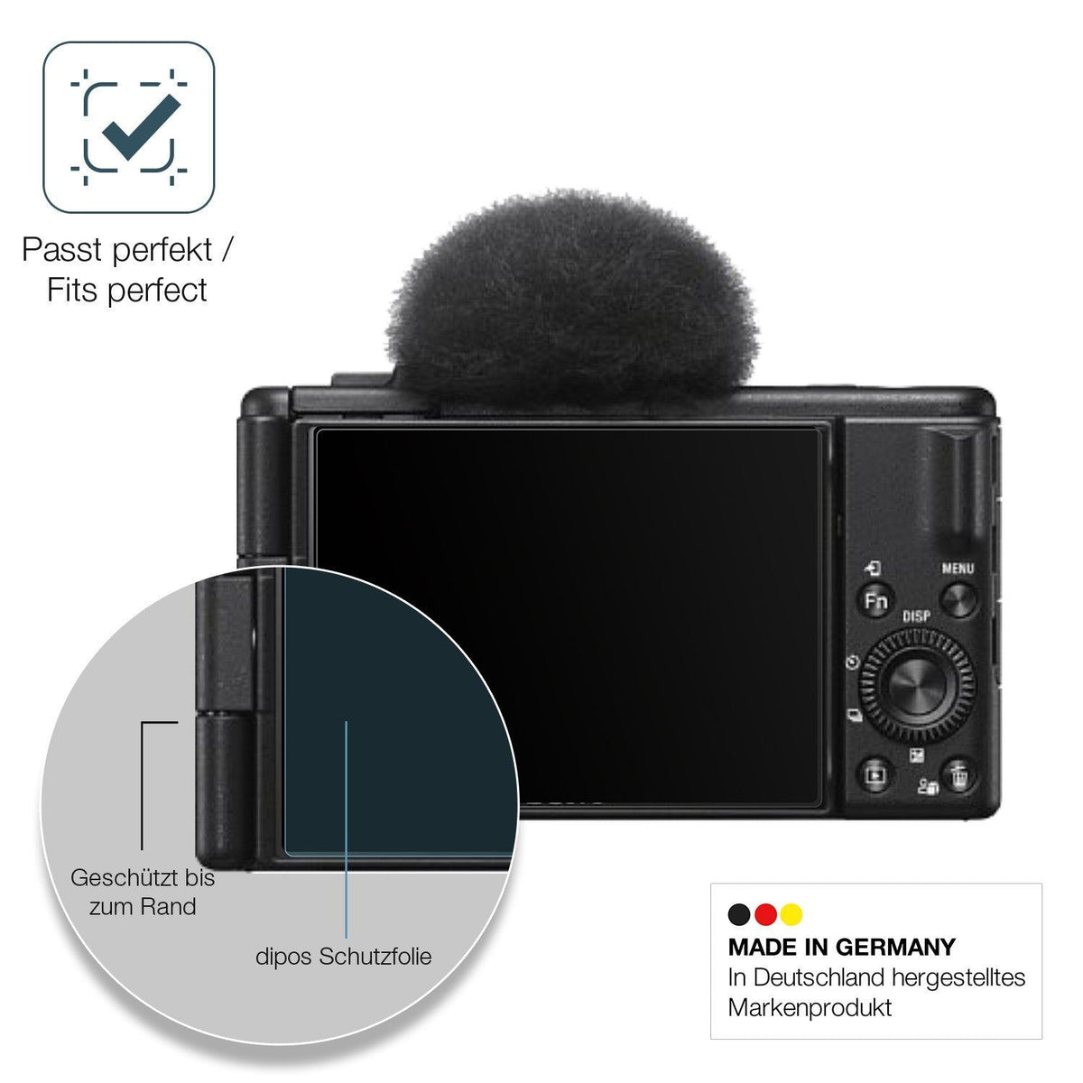 2x 9H Schutzfolie matt für Sony ZV-1F Panzerfolie