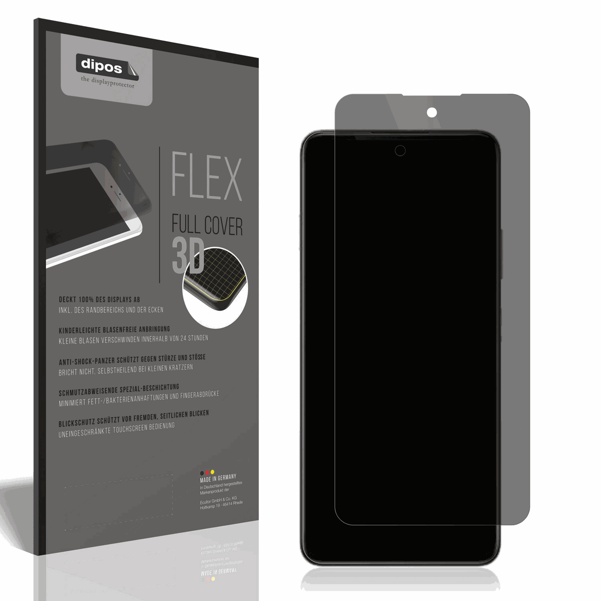 Full Cover Privacy Blickschutzfolie für Huawei Nova Y73