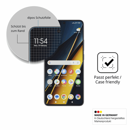 Besonders flexibler Displayschutz mit Anti-Shock-Schicht im Materialmix