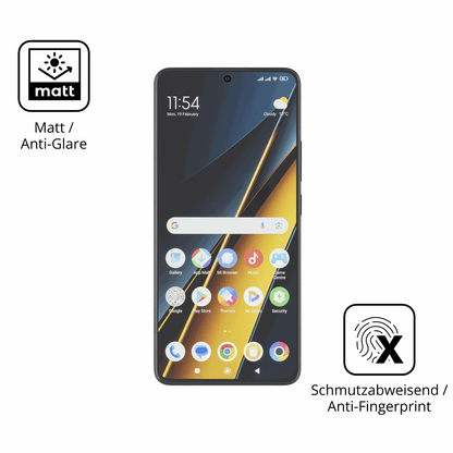 9H Hartbeschichtete, flexible Folie passend zugeschnitten für Poco X6 Pro 5g