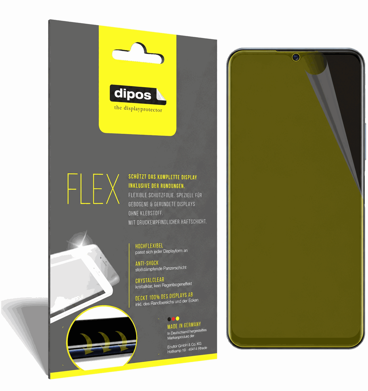 2x 3D Full Cover Schutzfolie für Vivo Y32