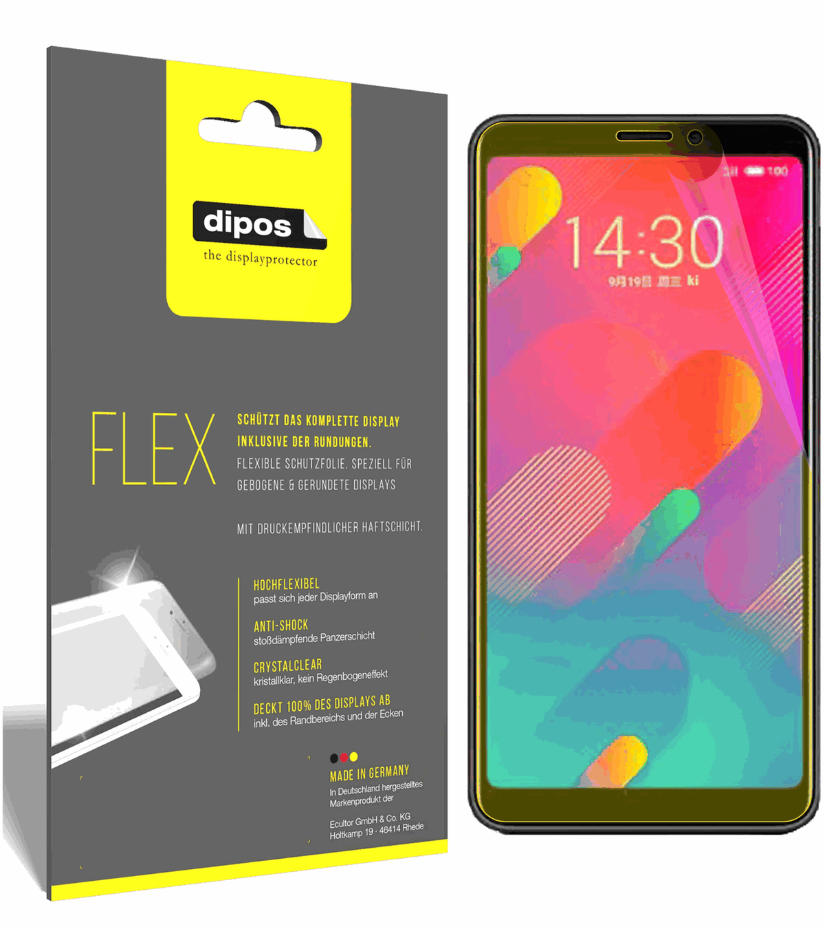 3x 3D Full Cover Schutzfolie für Meizu V8 pro