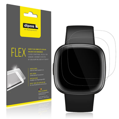 2x 3D Full Cover Schutzfolie für Fitbit Versa 4