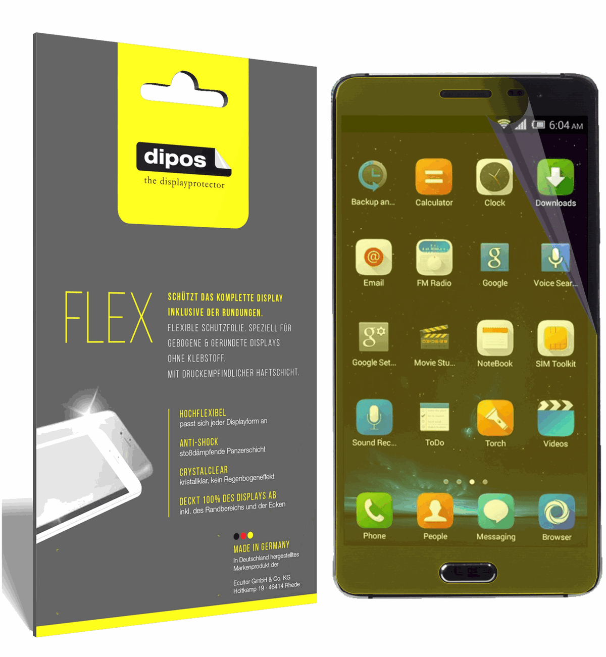 3x 3D Full Cover Schutzfolie für Elephone P8 Pro