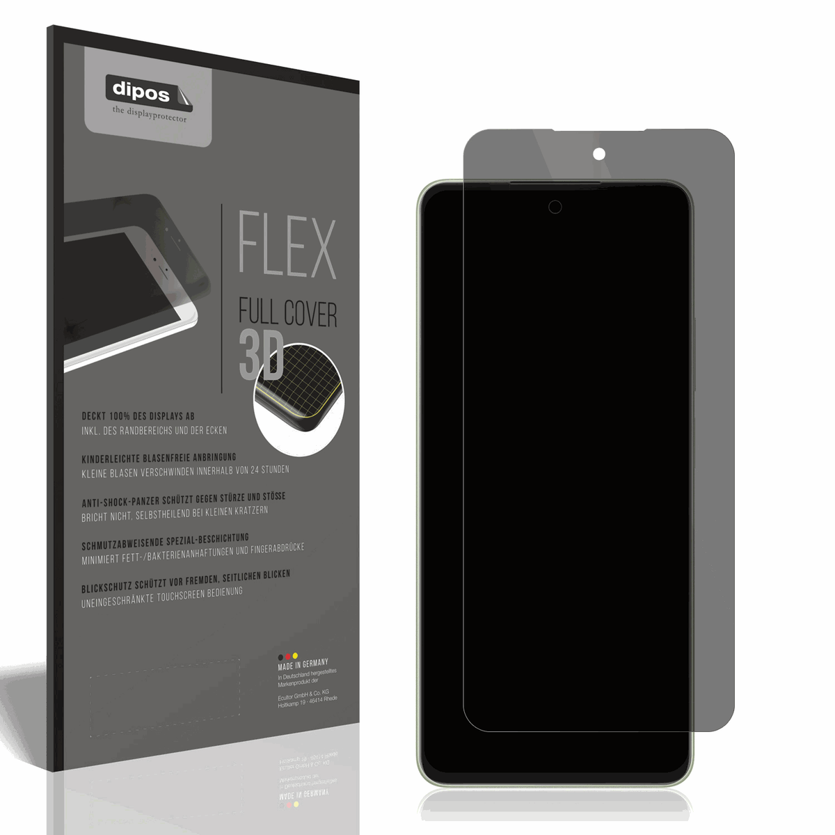 Full Cover Privacy Blickschutzfolie für Oppo A5 5G