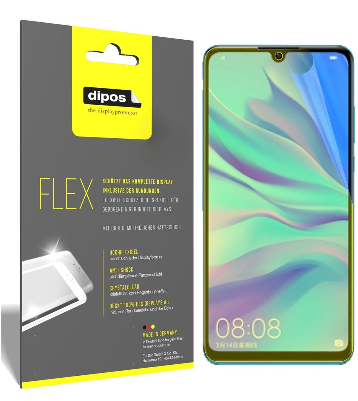 2x 3D Full Cover Schutzfolie für Huawei P30 Lite (2020)