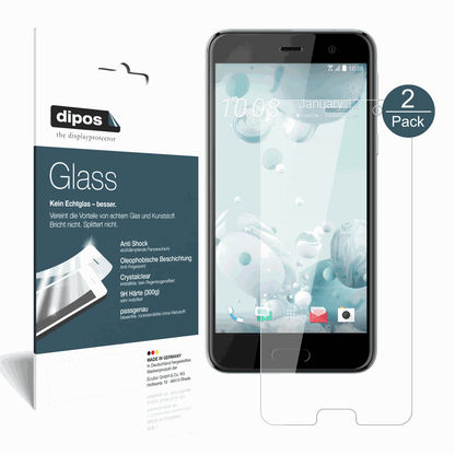 2x 9H Schutzfolie für HTC U Play Panzerfolie