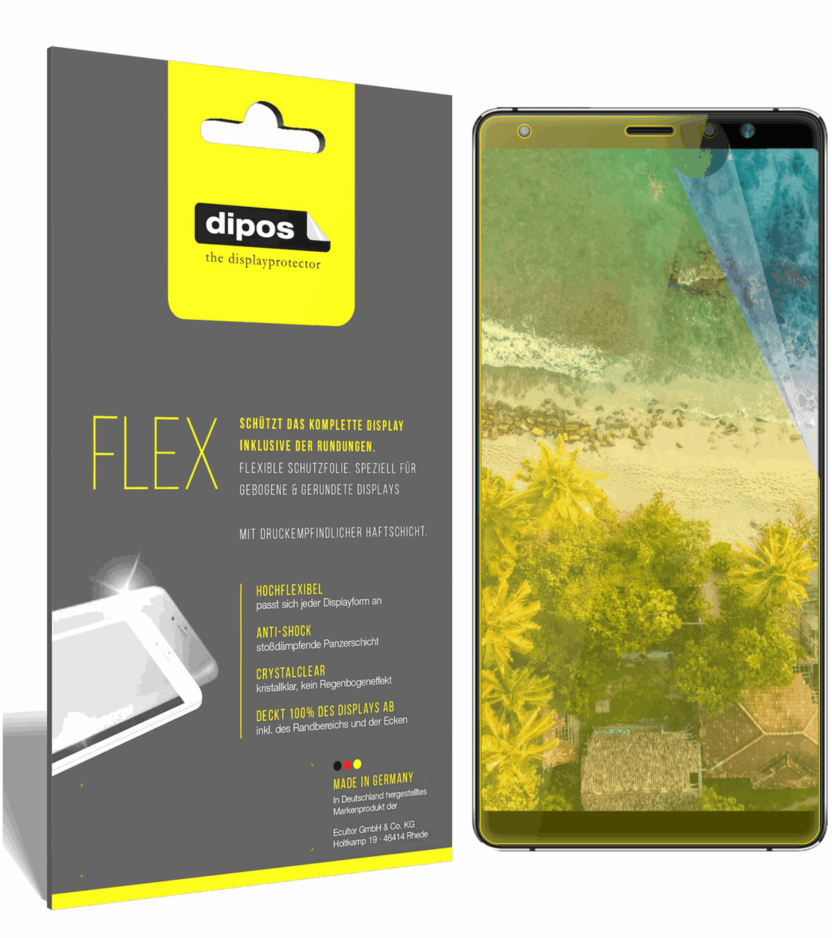 3x 3D Full Cover Schutzfolie für Highscreen Power Five Max 2