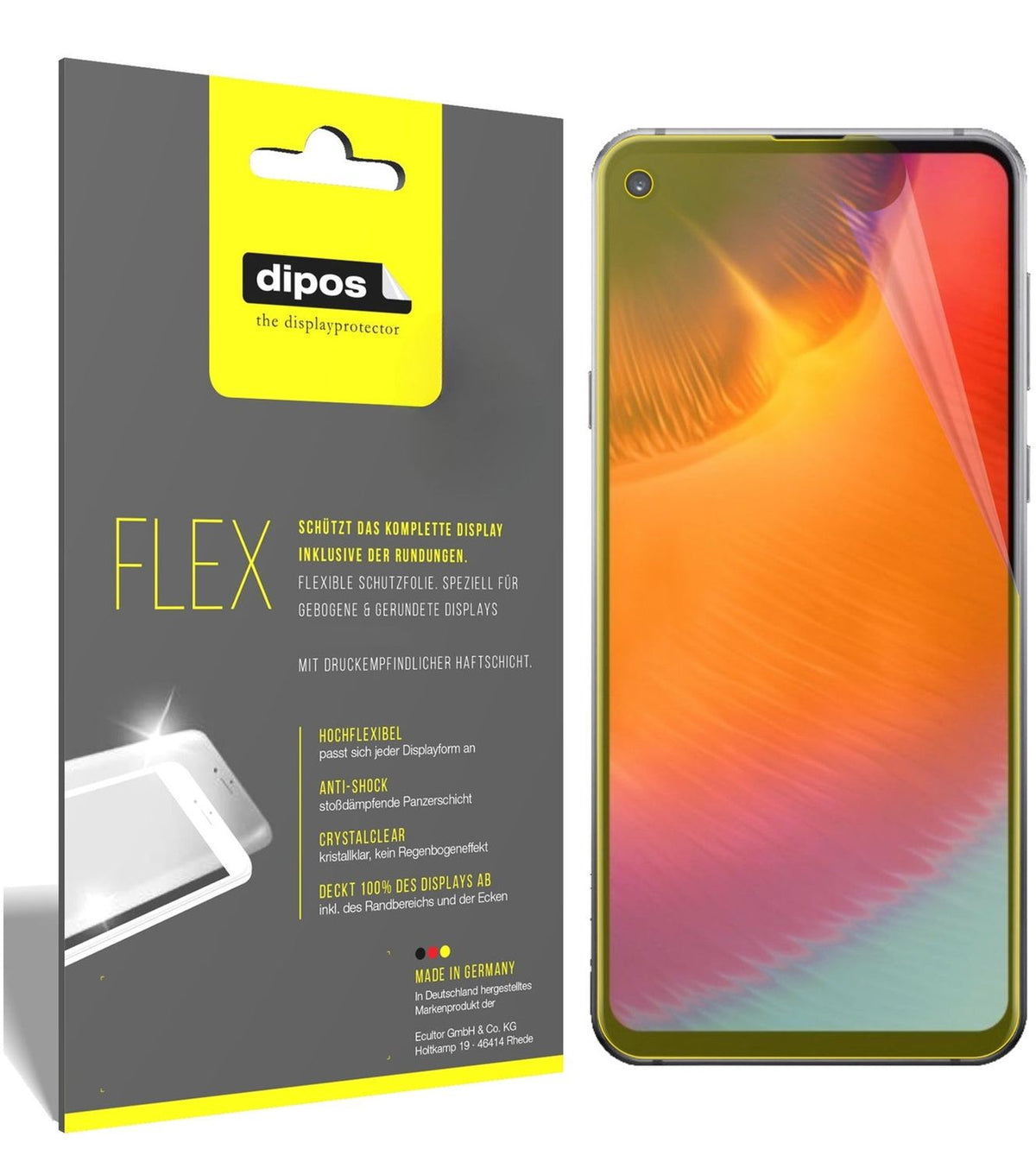 2x 3D Full Cover Schutzfolie für Samsung Galaxy A9 Pro (2019)