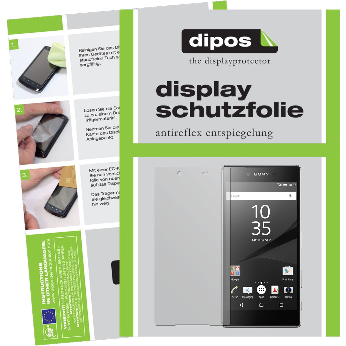2x Schutzfolie matt für Xperia Z5 Premium Sony Display-Schutzfolie