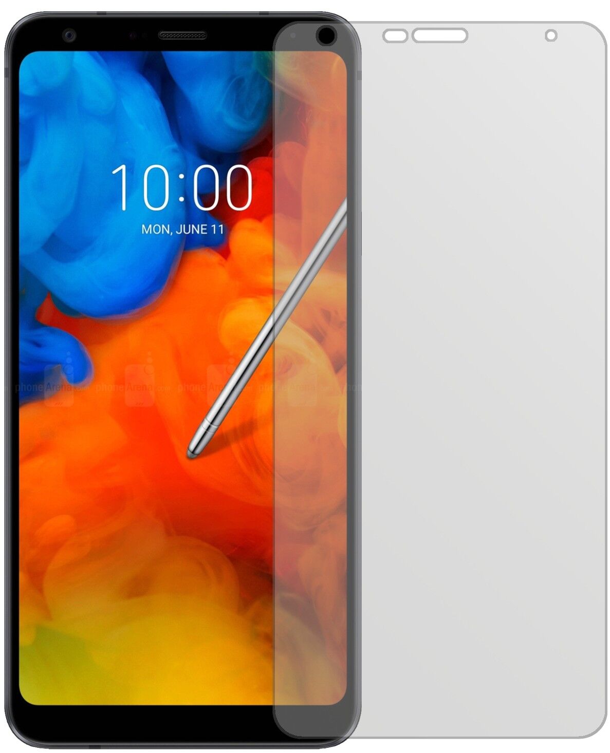 Matte Displayschutzfolie von dipos passend für LG Q Stylus Plus, präziser Zuschnitt und blasenfrei montiert