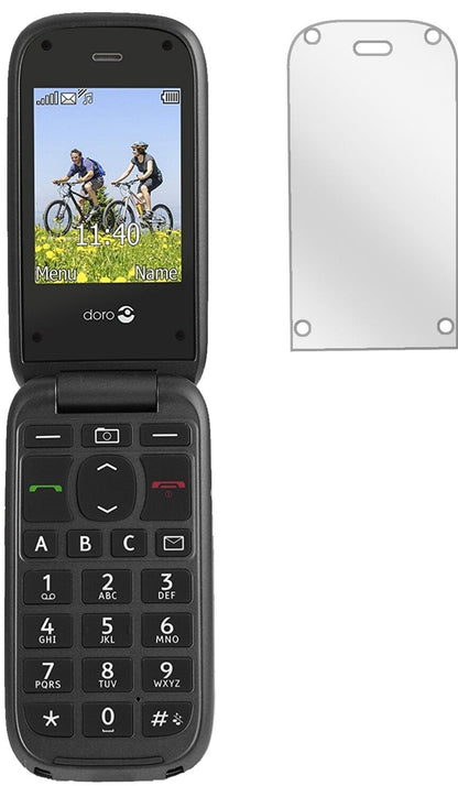 Klare Displayschutzfolie von dipos passend für Doro PhoneEasy 613, präziser Zuschnitt und blasenfrei montiert