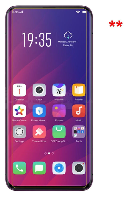 Dünne und klare Folie passend zugeschnitten für Oppo Find X