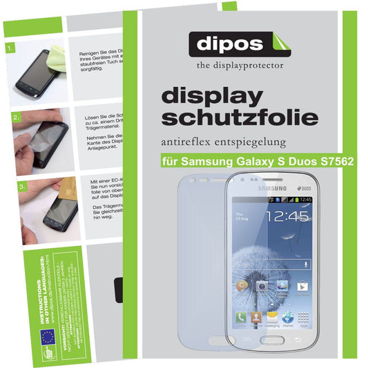 2x Schutzfolie matt für Galaxy S Duos S7562 Samsung Display-Schutzfolie