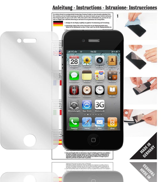 6x Schutzfolie klar für iPhone 4S Apple Display-Schutzfolie
