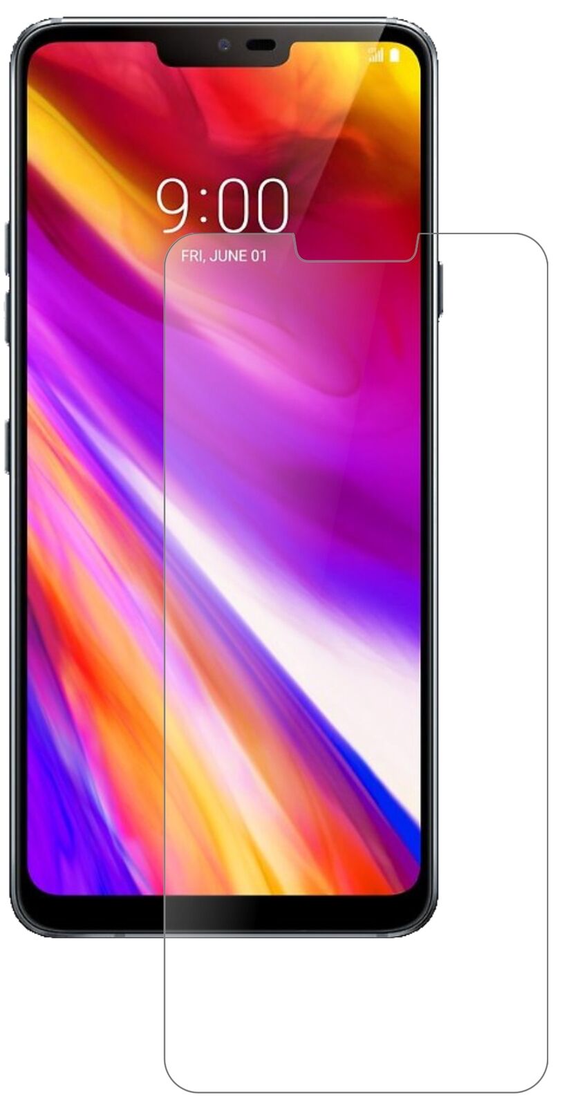 1x 9H Schutzfolie matt für LG G7 ThinQ Panzerfolie
