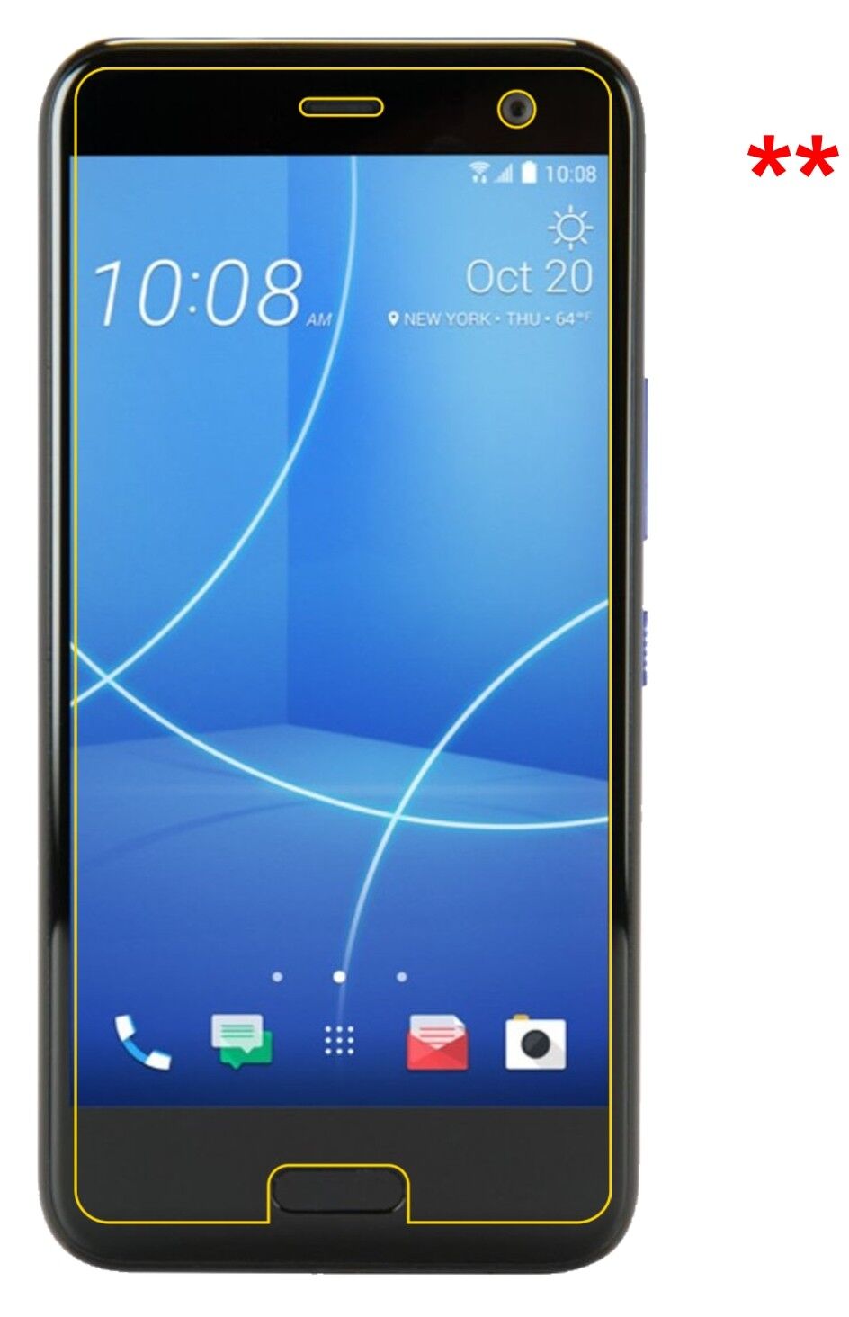 Dünne und klare Folie passend zugeschnitten für HTC U11 Life
