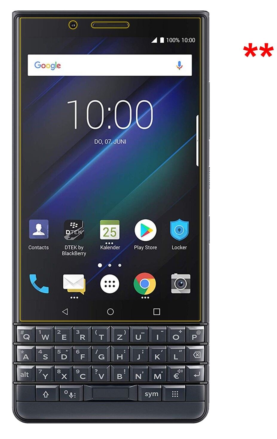 Dünne und klare Folie passend zugeschnitten für Blackberry Key 2 LE