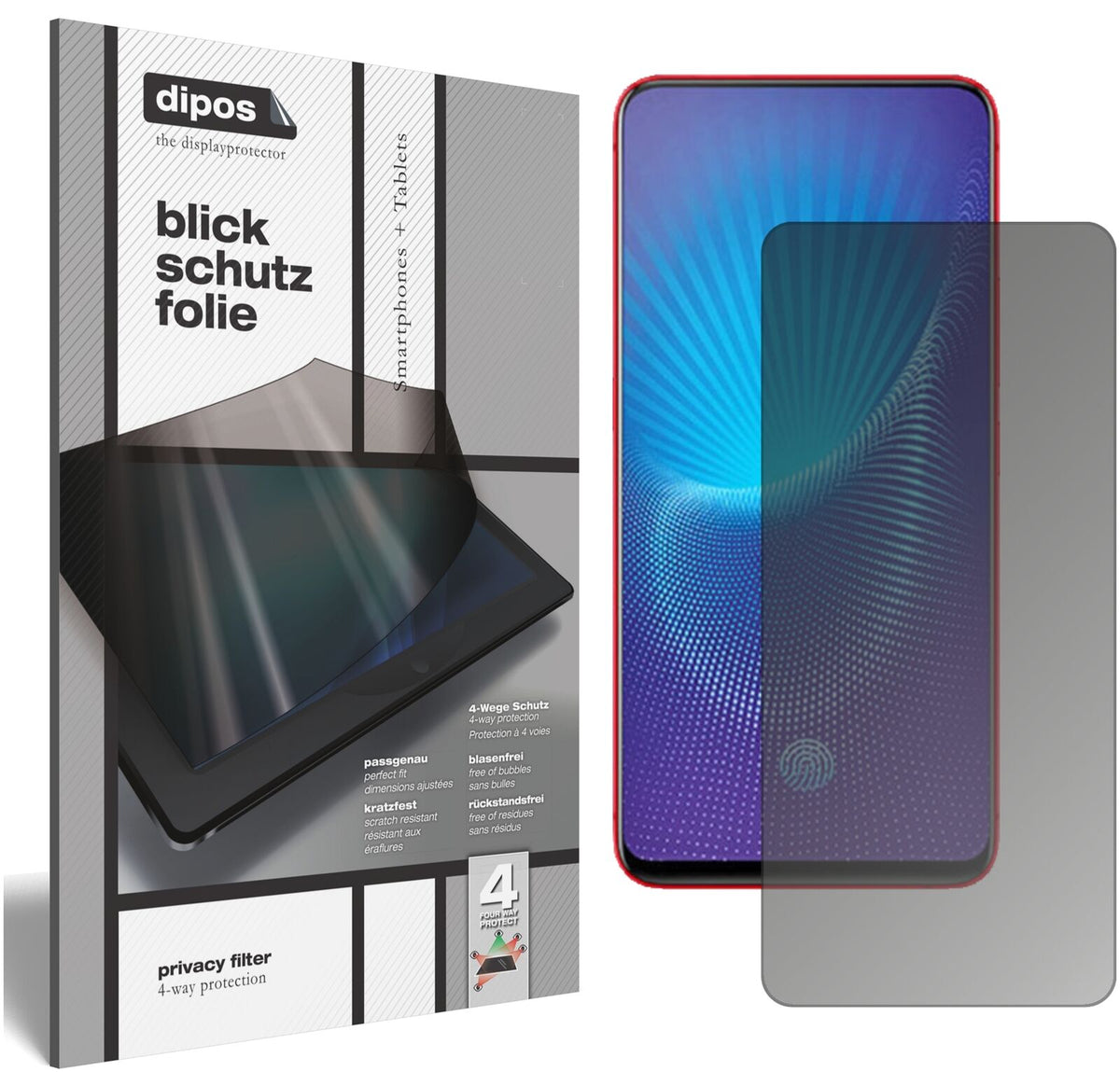 Blickschutzfolie für Vivo NEX S matt Schutzfolie Privacy