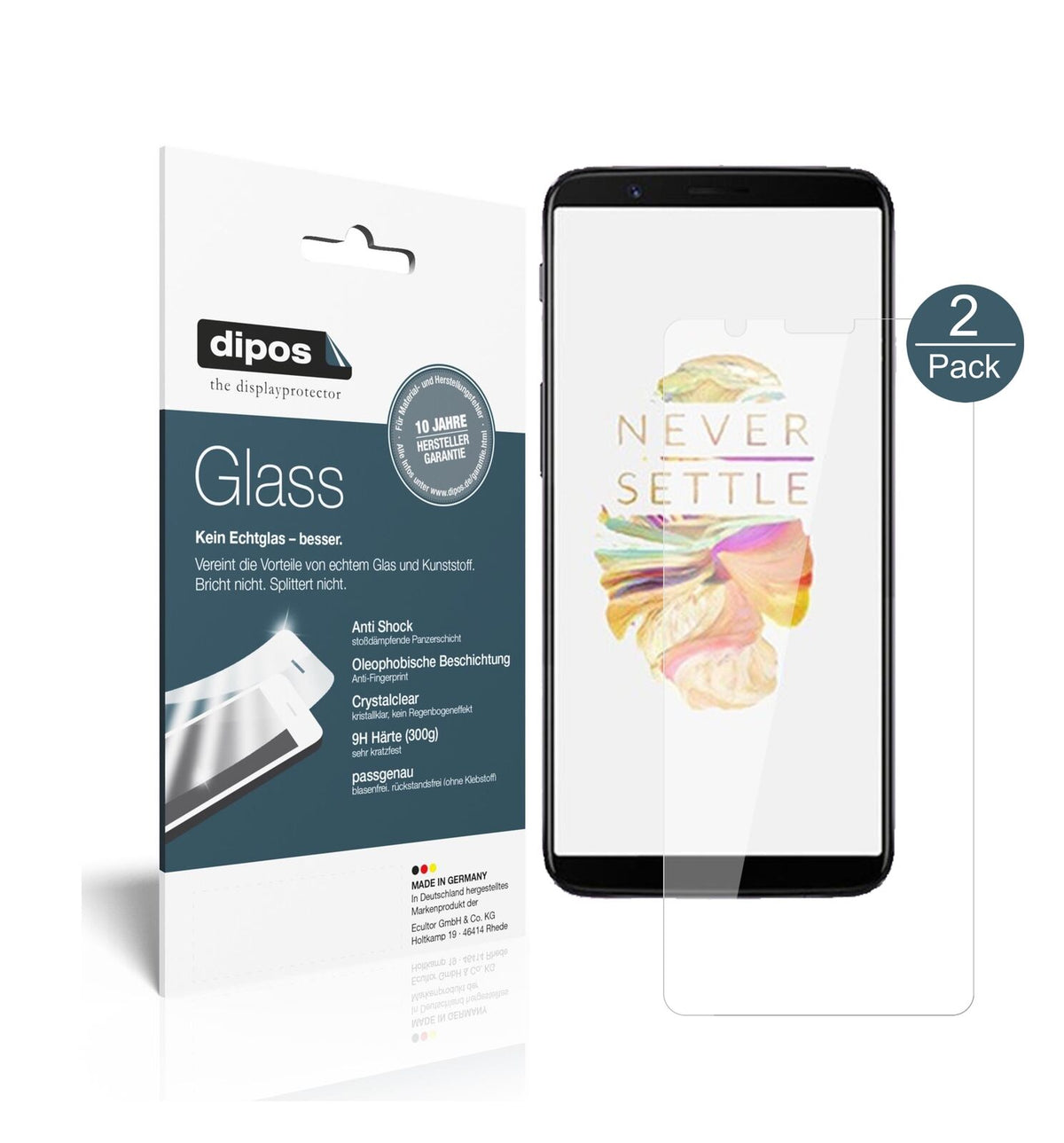 1x 9H Schutzfolie für OnePlus 5T Panzerfolie