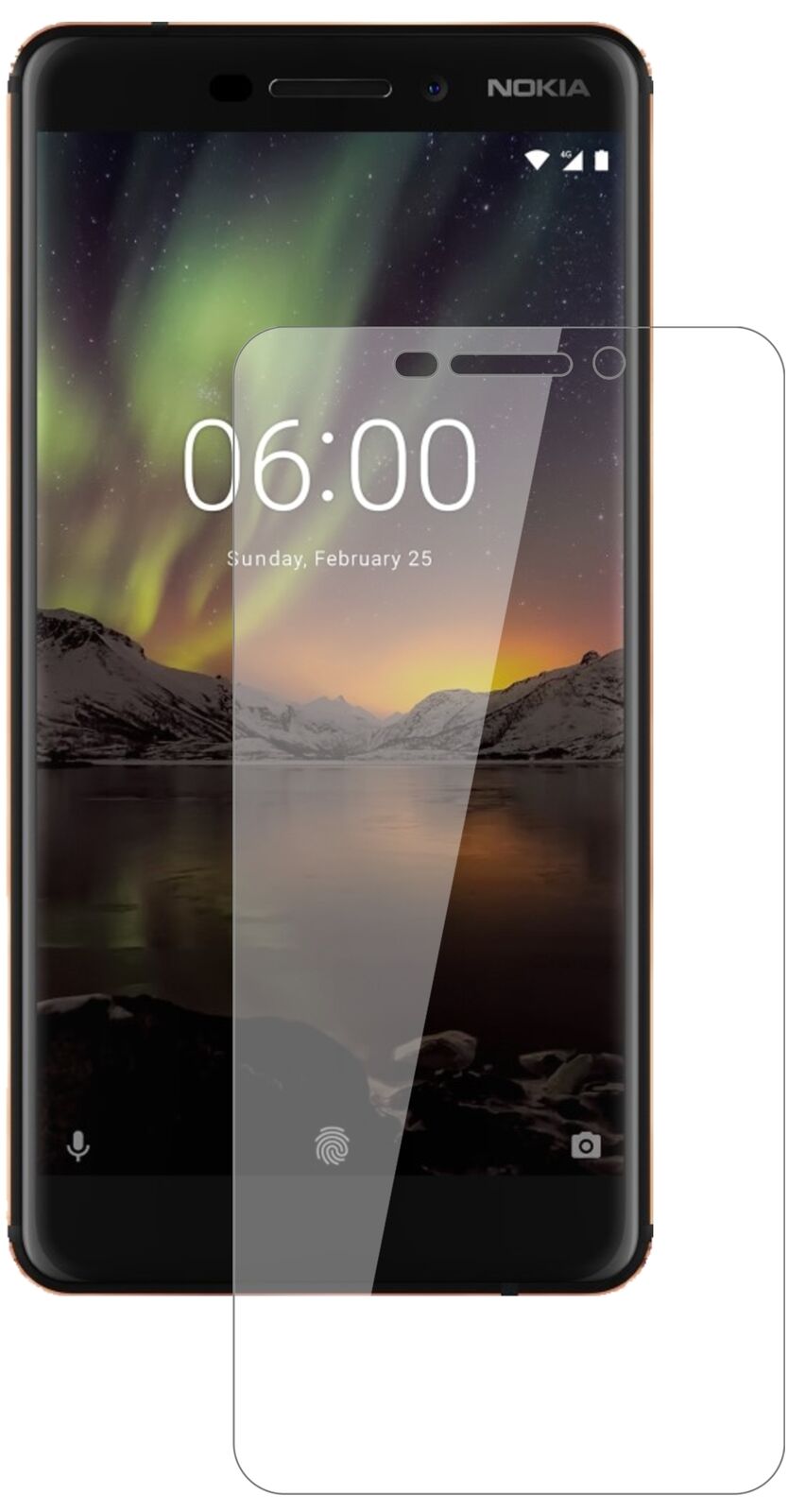 1x 9H Schutzfolie für Nokia 6 (2018) Panzerfolie