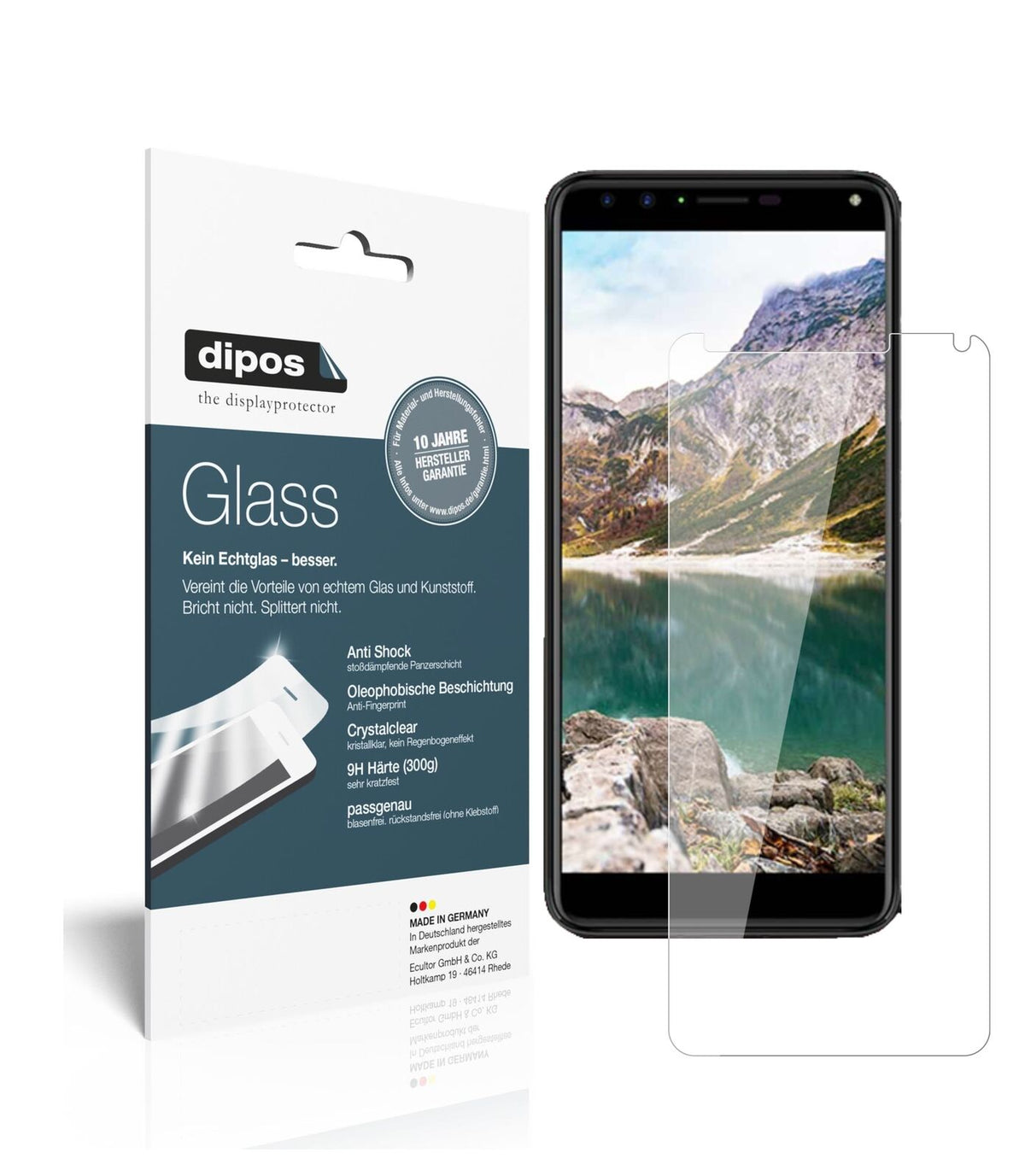 1x 9H Schutzfolie für Cherry Mobile Flare S6 Plus Panzerfolie