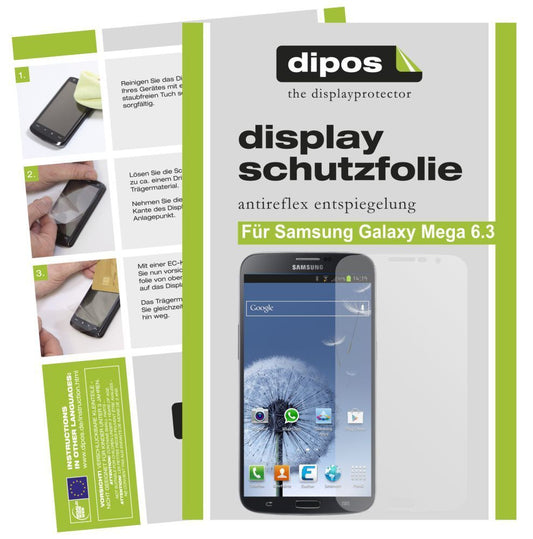 2x Schutzfolie matt für Galaxy Mega 6.3 Samsung Display-Schutzfolie