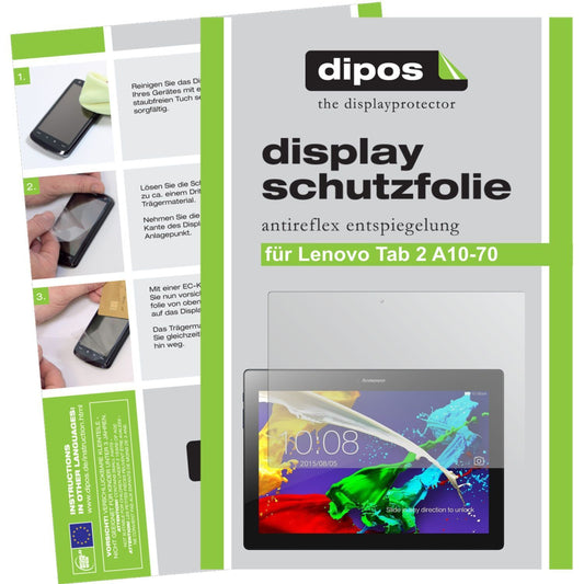 2x Schutzfolie matt für Tab 2 A10-70 Lenovo Display-Schutzfolie