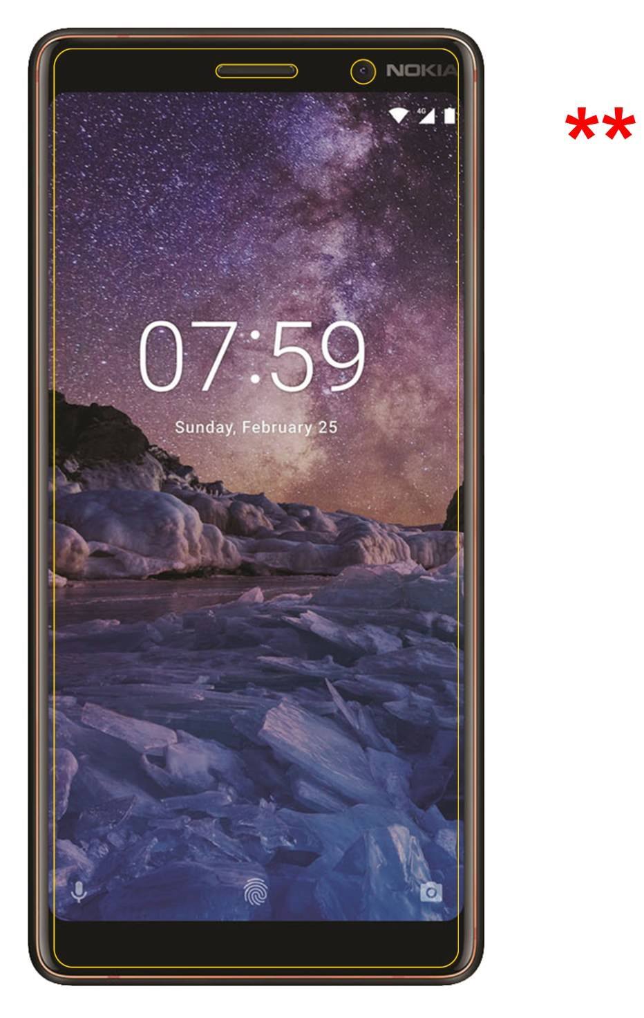Privatsphäre-Schutz durch Sichtschutz-Folie passend zugeschnitten für Nokia 7 Plus