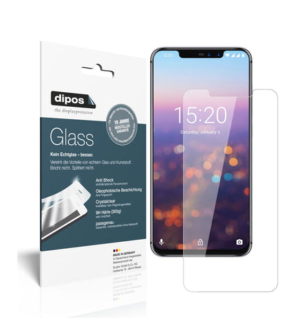 UmidigiZ2 Pro mit aufgebrachter dipos Flex Schutzfolie, glasklare Darstellung ohne Einschränkungen