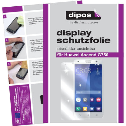 2x Schutzfolie klar für Ascend G750 Huawei Display-Schutzfolie