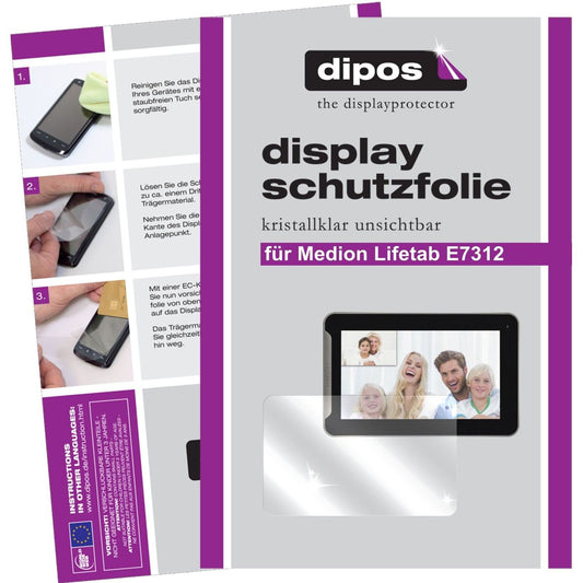 2x Schutzfolie klar für Lifetab E7312 Medion Display-Schutzfolie