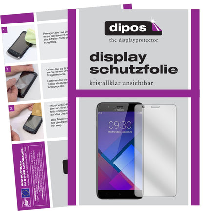 TP-LinkNeffos P1 mit aufgebrachter dipos Displayschutzfolie, glasklare Darstellung ohne Einschränkungen