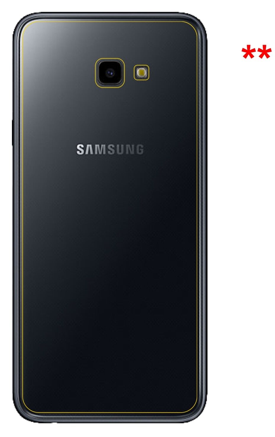 Dünne und klare Folie passend zugeschnitten für Samsung Galaxy J4 Plus (2018) Rückseite