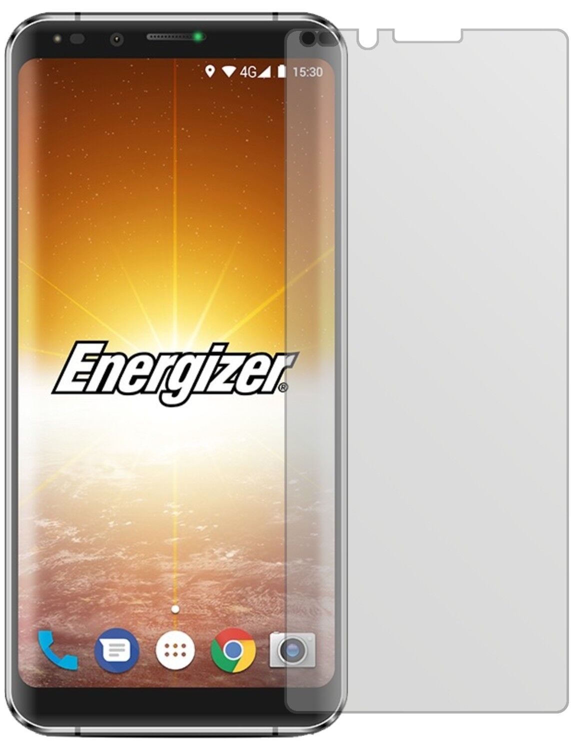 Matte Displayschutzfolie von dipos passend für Energizer Powermax P600S, präziser Zuschnitt und blasenfrei montiert
