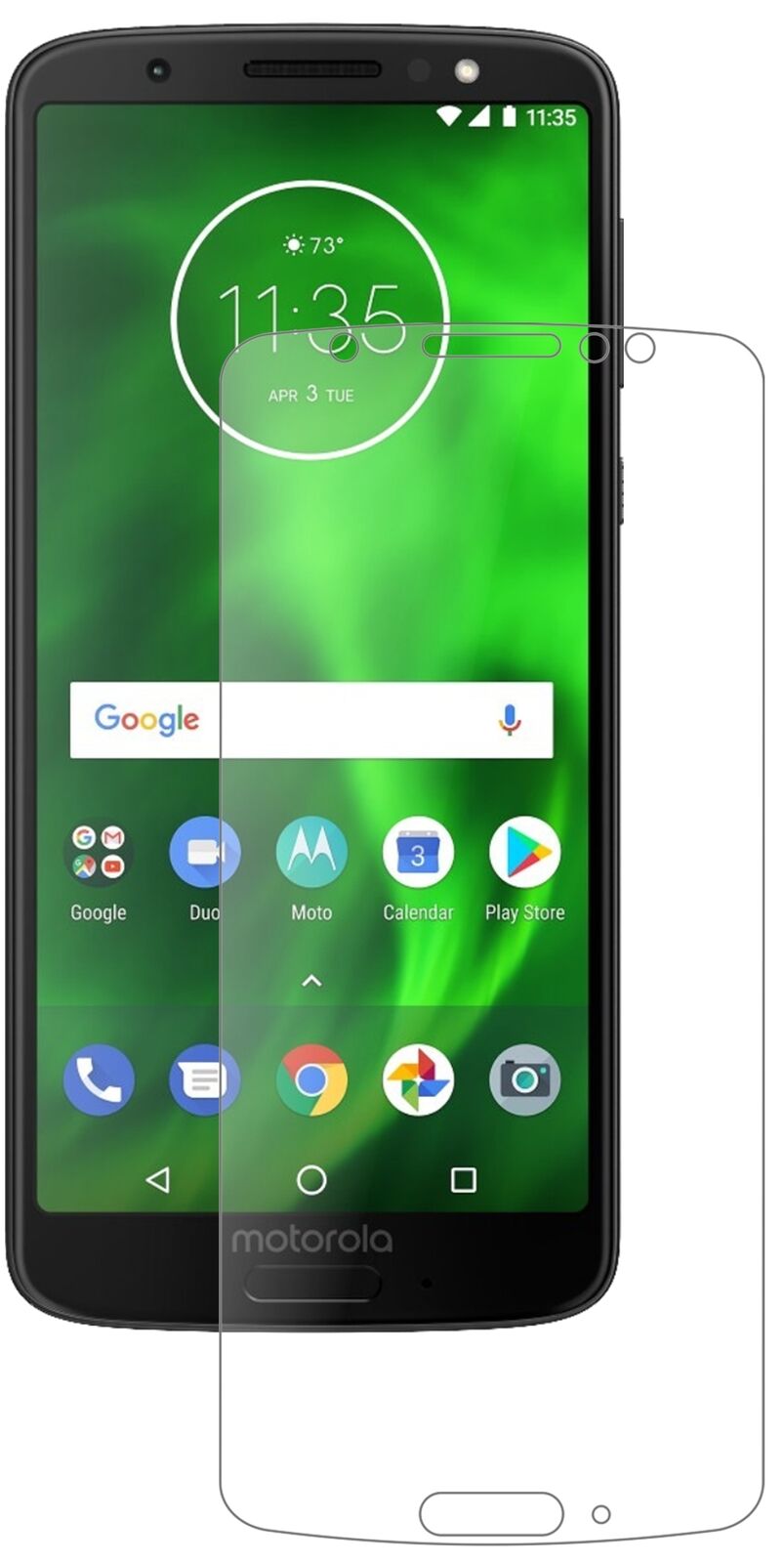 Matte Displayschutzfolie von dipos passend für Lenovo Moto G6 Plus, 9H kratzfest und blasenfrei montiert