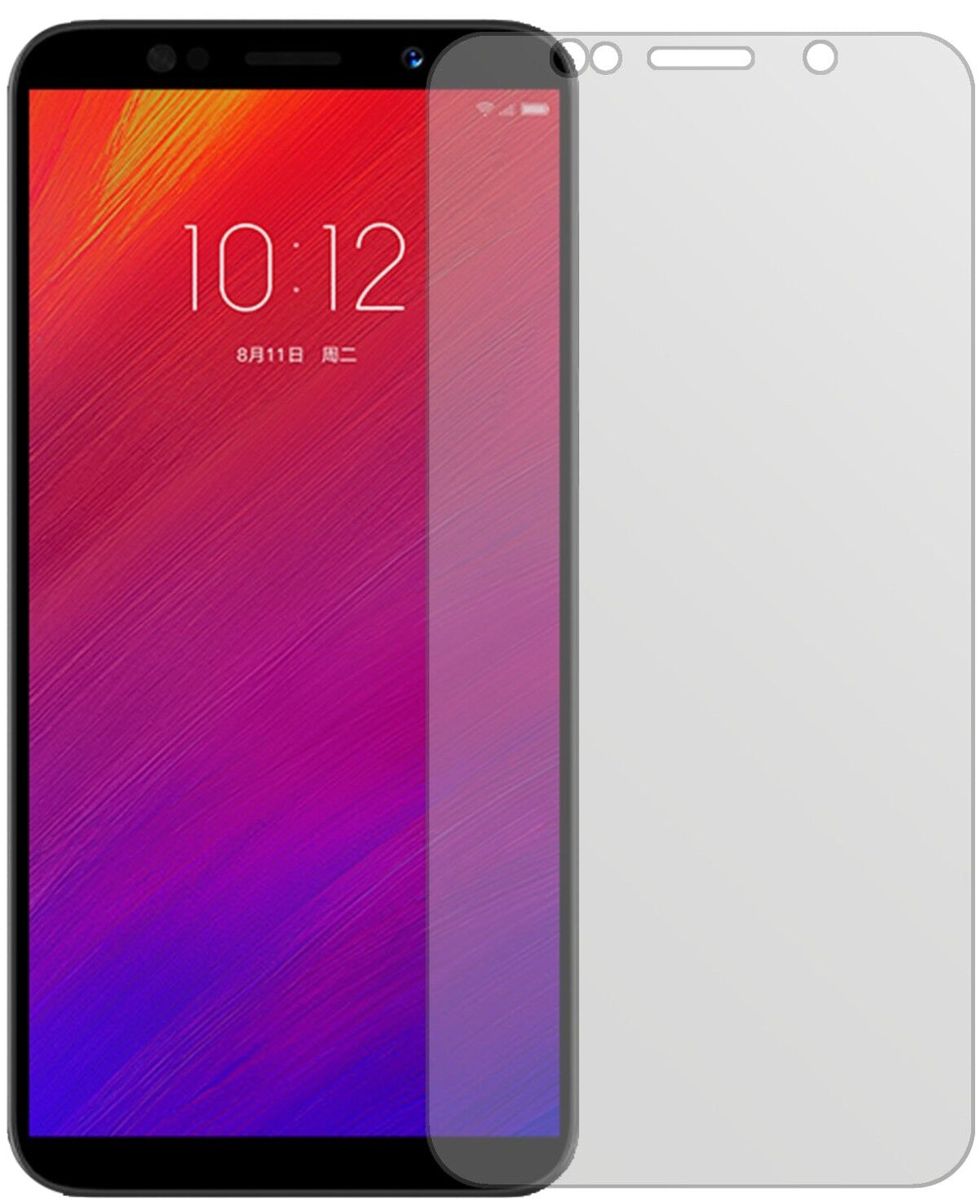 Matte Displayschutzfolie von dipos passend für Lenovo A5, präziser Zuschnitt und blasenfrei montiert