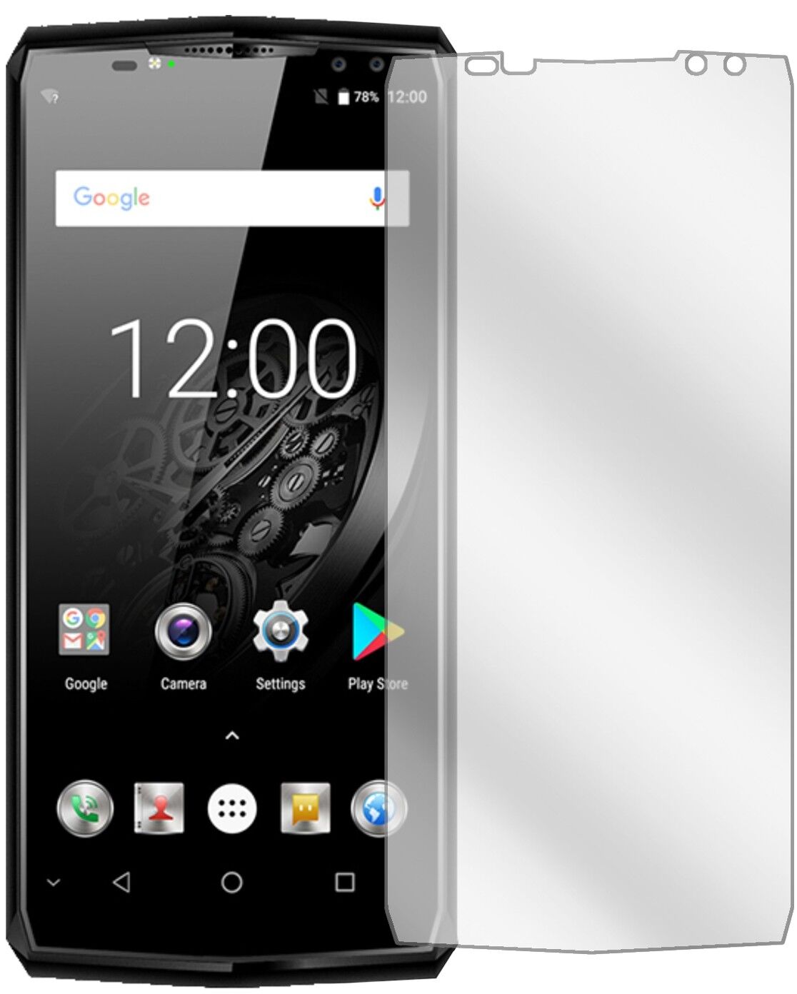 Klare Displayschutzfolie von dipos passend für Oukitel K10, präziser Zuschnitt und blasenfrei montiert