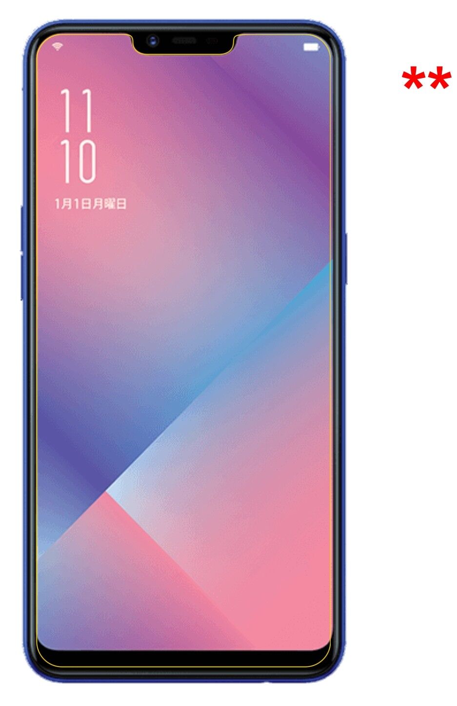 Dünne und klare Folie passend zugeschnitten für Oppo R15 Neo