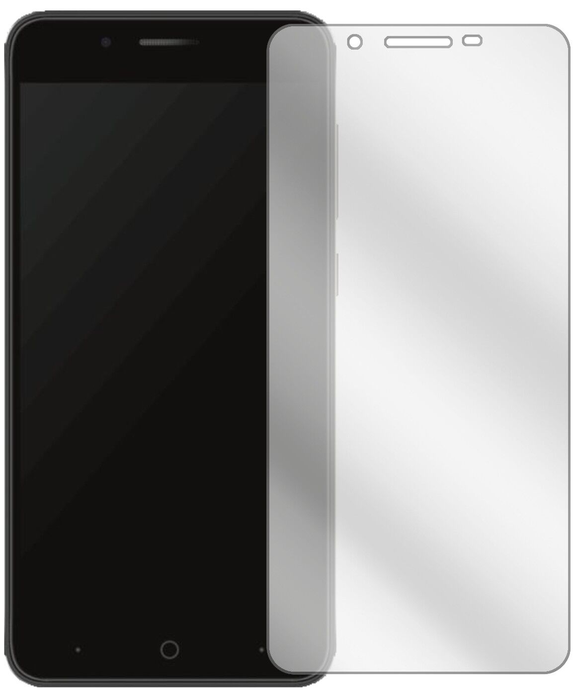 Klare Displayschutzfolie von dipos passend für ZTE Blade A610 Plus, präziser Zuschnitt und blasenfrei montiert