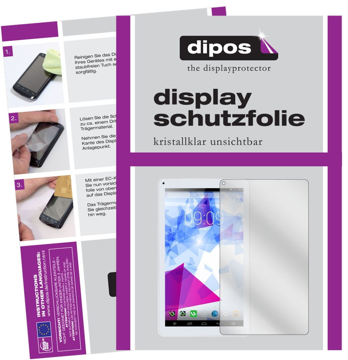 1x Schutzfolie klar für iRULU eXpro 2 Plus Display-Schutzfolie