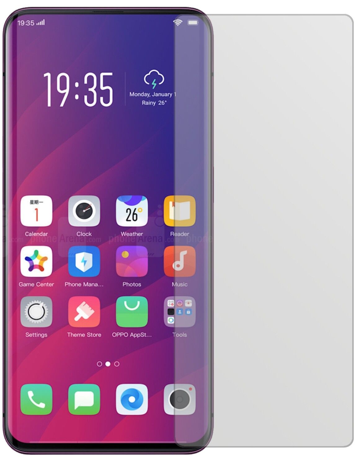 Matte Displayschutzfolie von dipos passend für Oppo Find X, präziser Zuschnitt und blasenfrei montiert